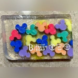 Basin Handmade Fresh Soap - Neon Mickey - NEW  Citrus, Pineapple & Florals